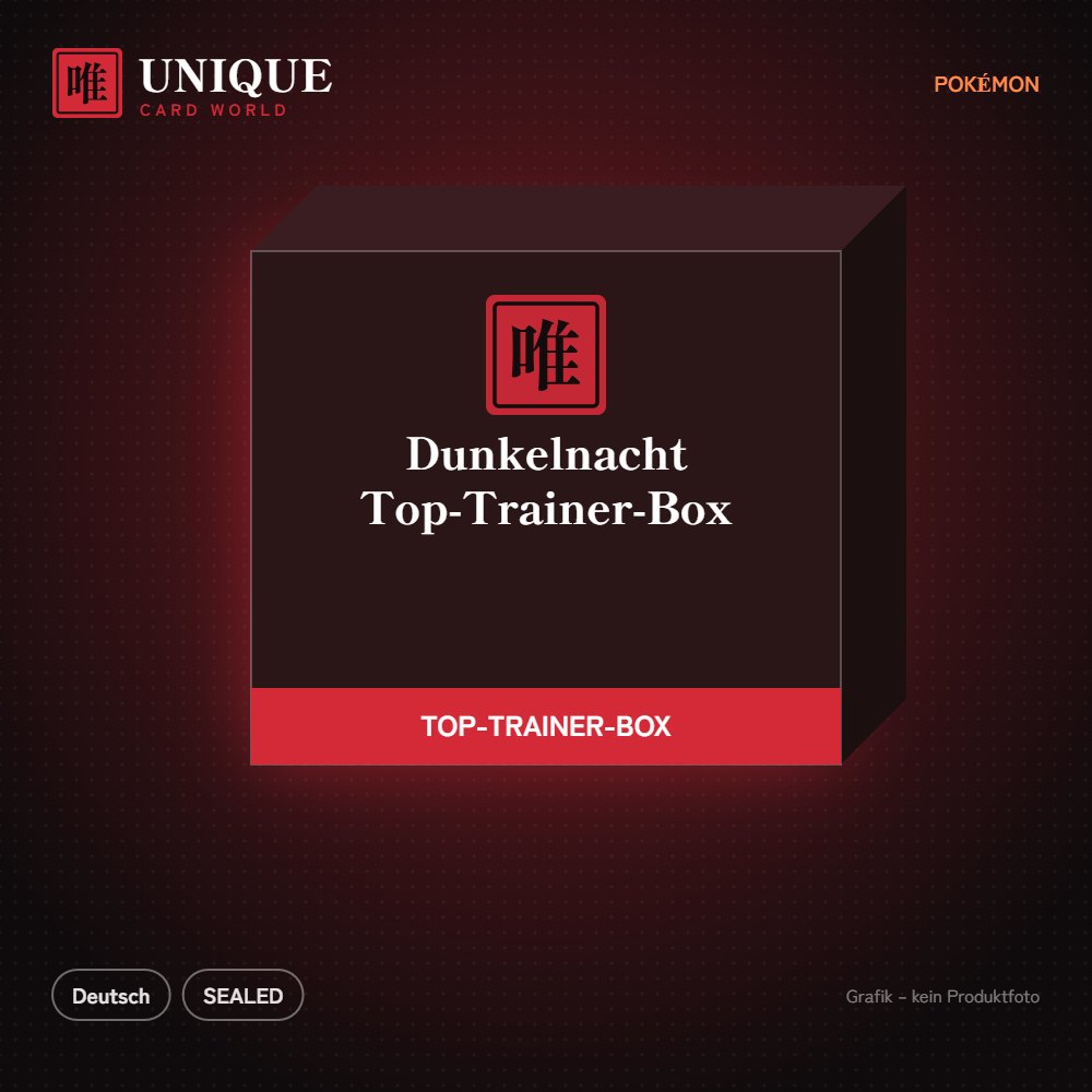 Pokémon Dunkelnacht Top-Trainer-Box – Deutsch – Produktgrafik
