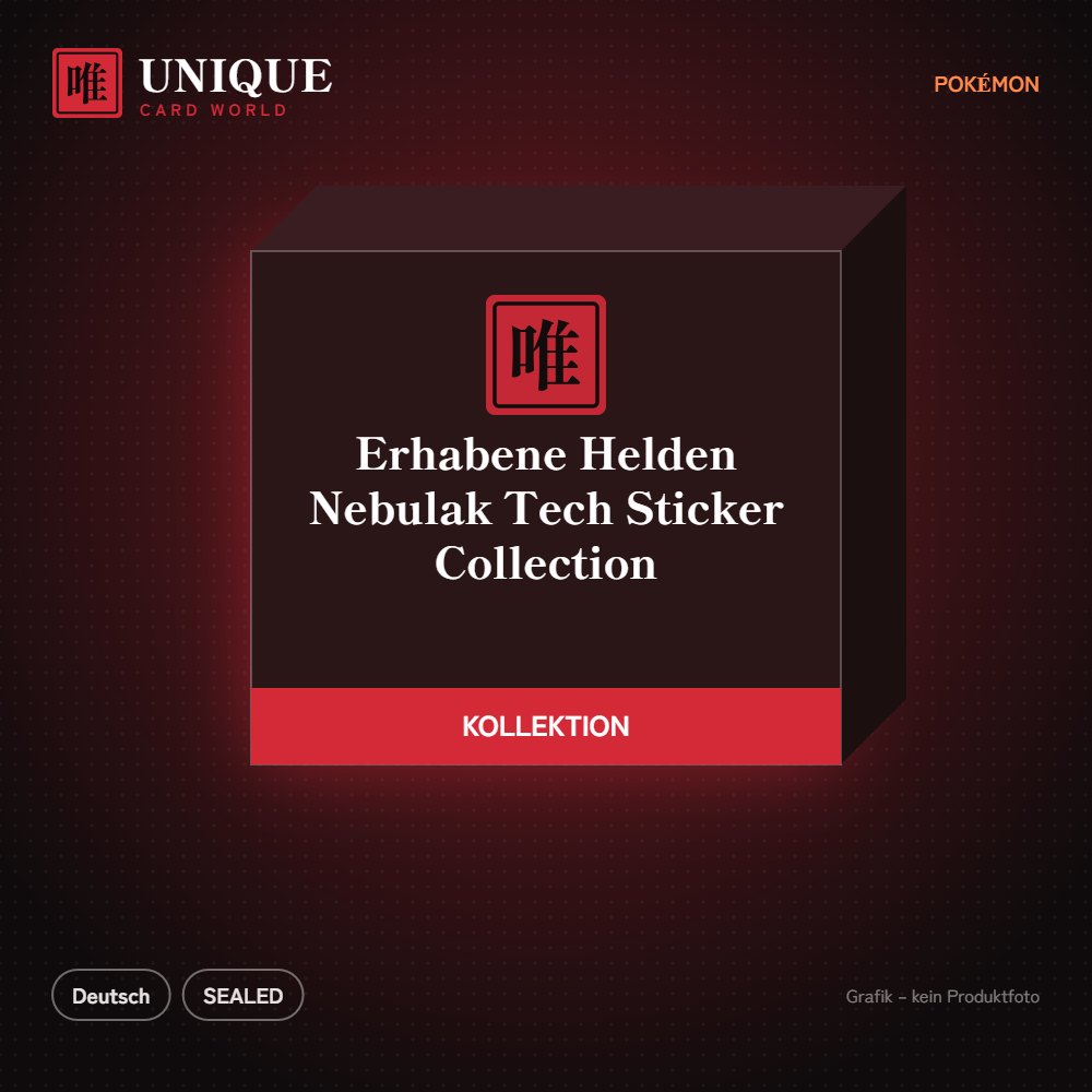 Pokémon Erhabene Helden Nebulak Tech Sticker Collection – Deutsch – Produktgrafik