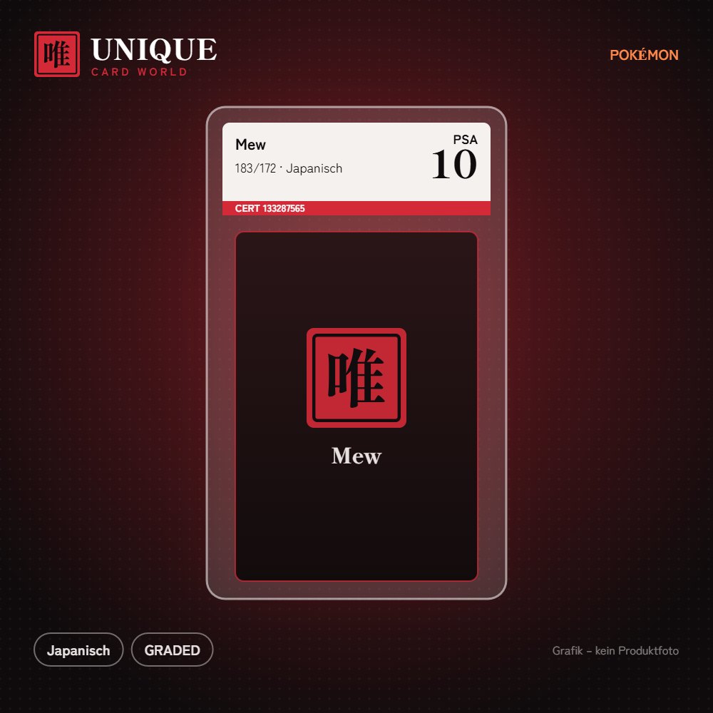 PSA 10 Mew 183/172 – Japanisch – Produktgrafik