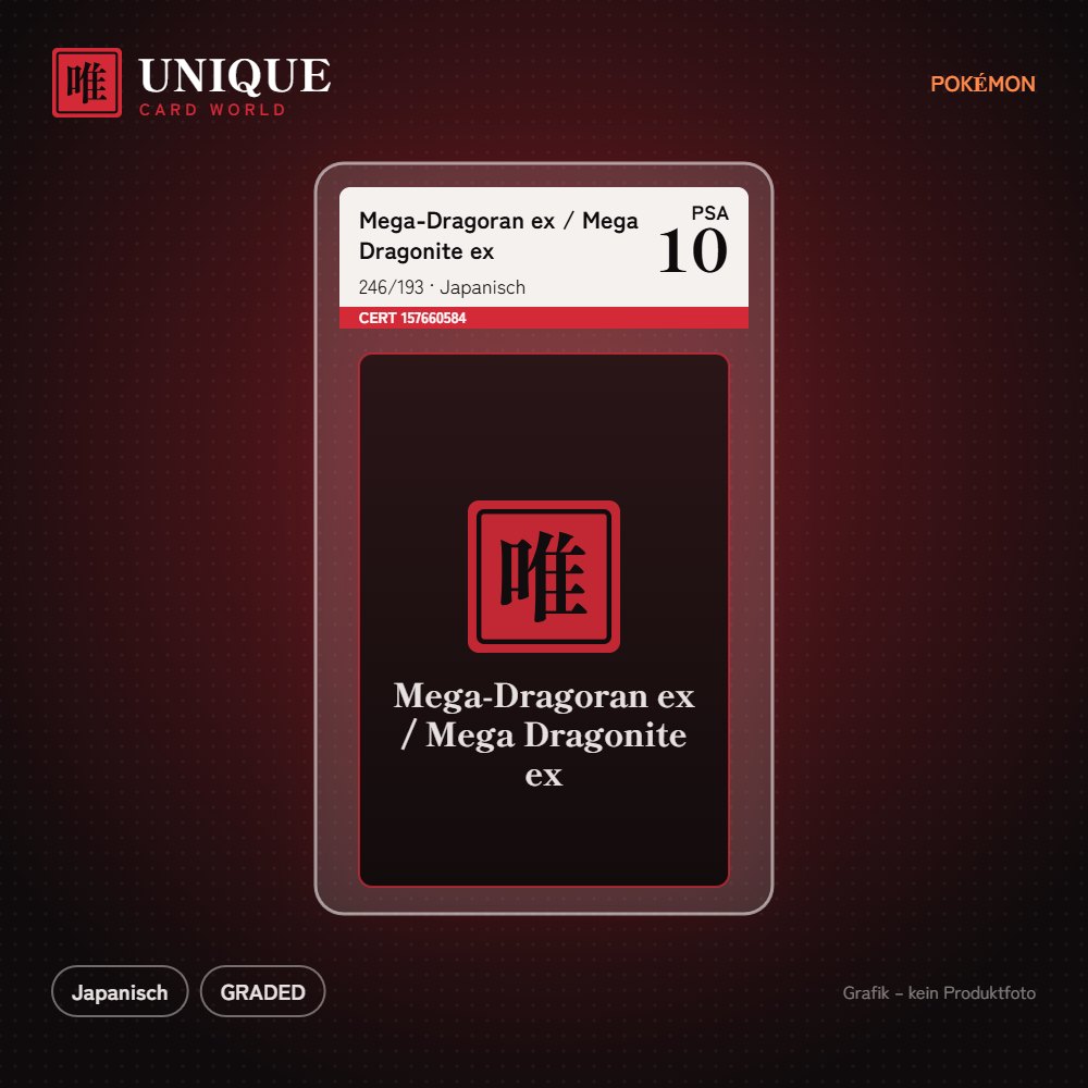 PSA 10 Mega-Dragoran ex / Mega Dragonite ex 246/193 – Japanisch – Produktgrafik