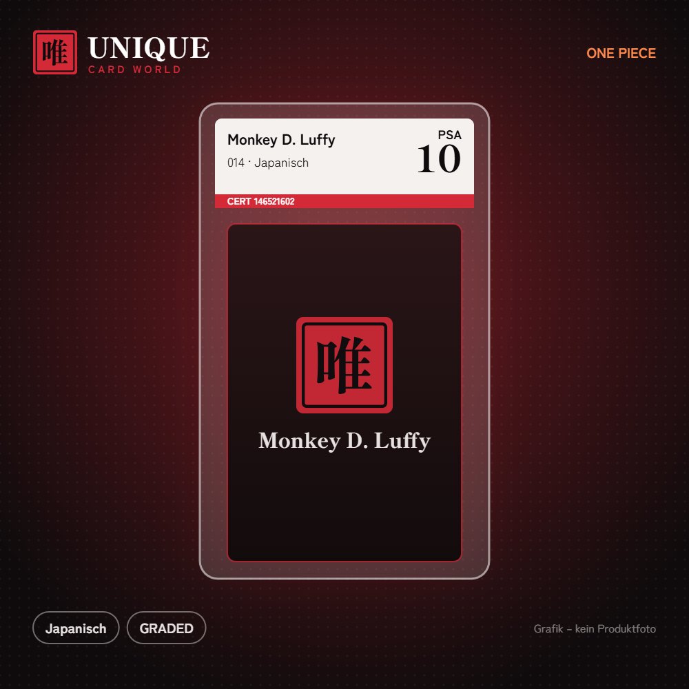 PSA 10 Monkey D. Luffy 014 – Japanisch – Produktgrafik